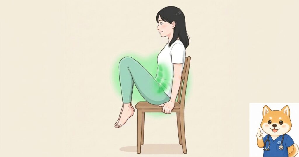 ニートゥチェストの動作イラスト